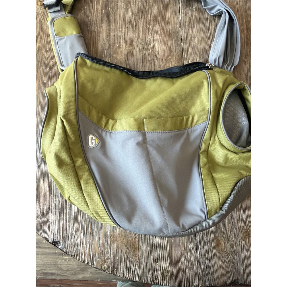 Go Gaga Messenger Diaper Bag Olive Green Gray dad's mom's baby sling purse - Picture 4 of 16